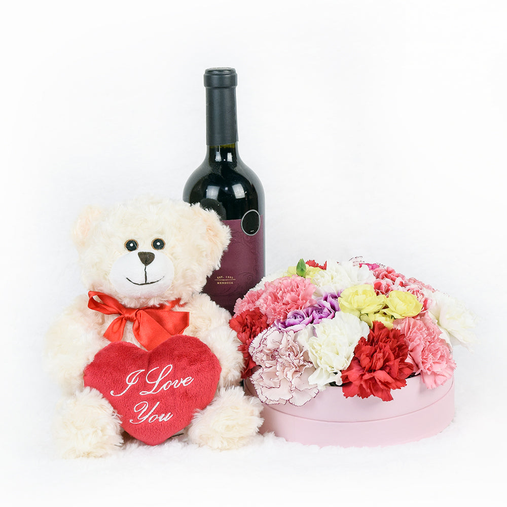 A Day In Vienna Flowers & Wine Gift
