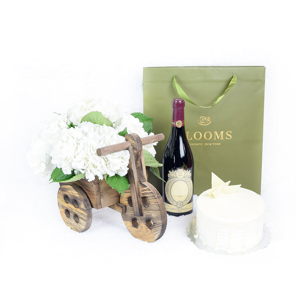 A Lovely Celebration Flowers & Wine Gift